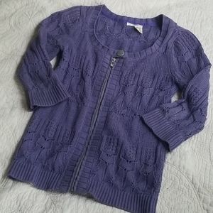 🌟10 FOR $30 DKNY JEANS Purple zip cardigan